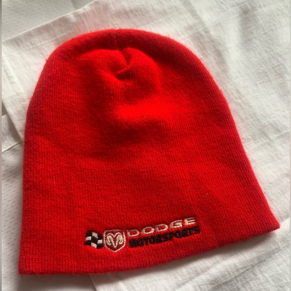Vintage Dodge Motorsports Beanie Mopar Hat Toque Winter Hat